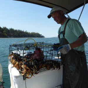 Crabbing with Patrick at Eliza on Friday aboard the 25 Kim Christine