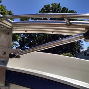 Note the small hydraulic arms for the gull wing.  Just push a lever and the gull wing hatch opens by itself.  Pull the rope and it latches back down.  Brilliant!