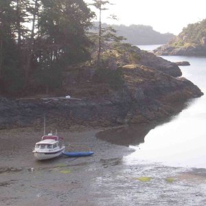 C-Dory anchorage at low tide