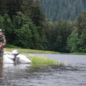 Brent fishing.  He caught two & could have if wanted many more.