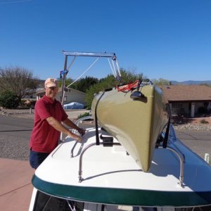 Front view of the secure kayak.