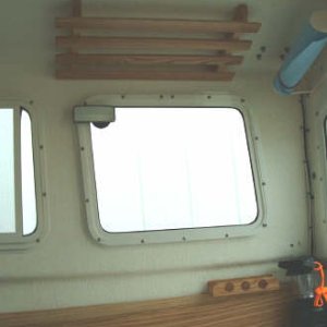 glued some sticks on the roof