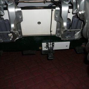 Mounting transducer with twin Hondas.