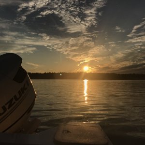Anchored up in south sound enjoying the sunset off Hope Island.