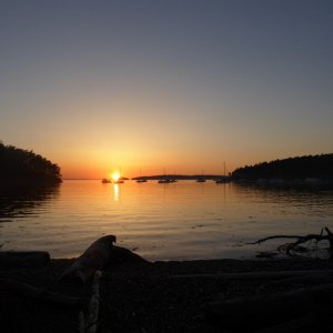 Sunset back at Shallow Bay Saturday Night