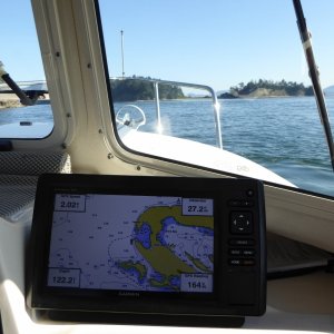 Moving the boat to Fox Cove Sunday evening