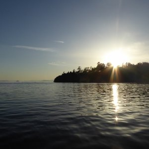 Sunset over Little Sucia from Fox Cove Sunday night