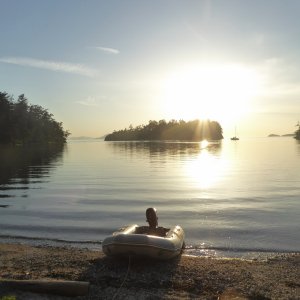 One last trip ashore in Fox Cove Sunday night