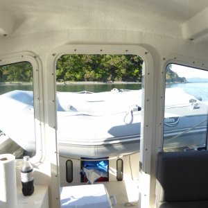 Monday morning drying off the dinghy before packing it up