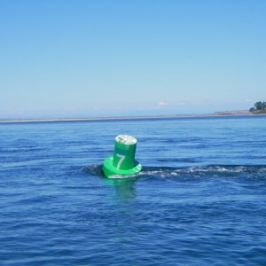 Bouy 7 Sequim Bay, on a flood tide.  Speed over ground inbound = 7 knots, after a 180 turn, without touching the throttle 2 knots, for a 5 knot tidal flow.