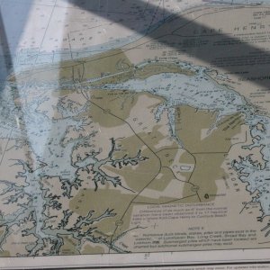 Local Lynnhaven / Broad  Bay area  Chart under the 'glass'. Pix taken early in AM.