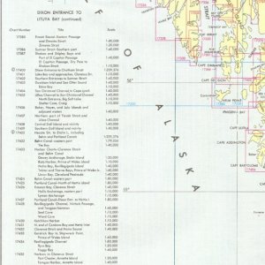 SE Alaska chart catalog, SW quadrant