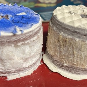 Venture 23 foam on left, 22 Cruiser balsa on right.