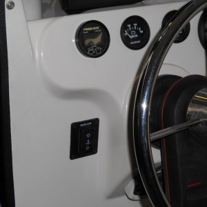 Windless switch mounted at helm.