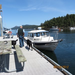Salty on a day cruise to Jones Island