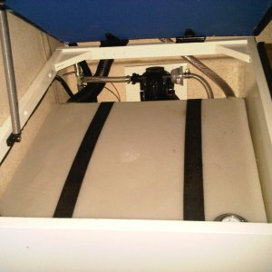 Seat Hinged and Held Up