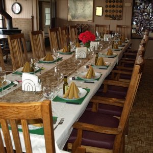 What a dinner setup at the Duck Club!