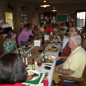 Another view of the great spread put on by John and Robin (Dinner Belle II) at the Duck Club.