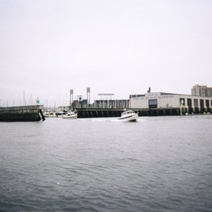 Leaving South San Francisco Harbor on the last day. AT & T Ballpark (Giants) is right behind the harbor.
