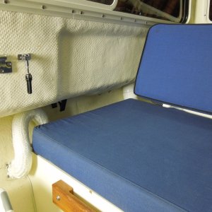 Had to adjust the seat out a bit from the wall to accommodate the exhaust line.