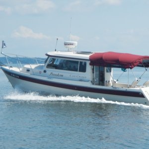 FREEDOM heading north west on the James