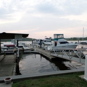 Looking out over the water at Rive Rest Marina.