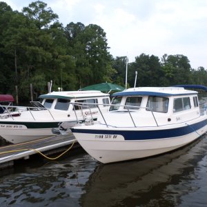 Delfin and Skimmer at River rest Marina.
