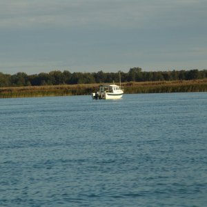 This is the Mystic. It has a dock along the North Channel of the St. Clair River.