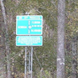 Tri-state area. Corner of Georgia, Florida and Alabama on the Chattahoochee river. That fishin license is expensive...