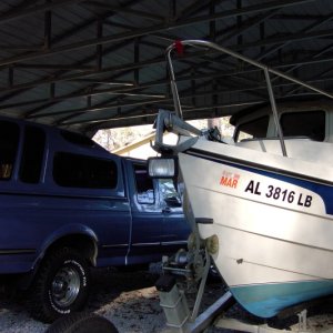 Magnet mount light sticks to anchor. Out of sight from helm. No glare or holes in boat.