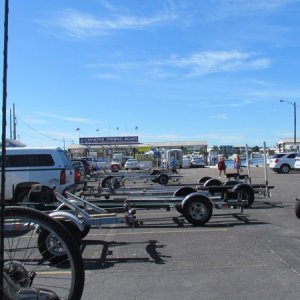 Day use parking at the City Marina at Garrison Bight Key West. You can just make out the ramps dock on the right side of the picture.Nice ramp good parking.$322. for six nights including separate trailer and truck parking. No weekly rate just a daily and monthly