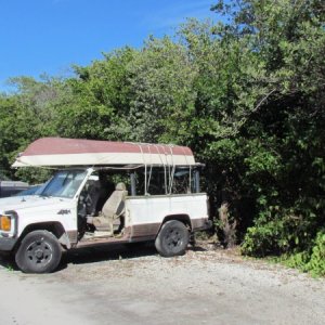 Our new tow vehicle we just got our doors blown off on the way down here