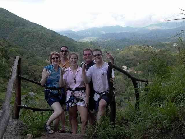 20061023 - 08 1st Mexico Cruise - The gang ready for the last zip line ride