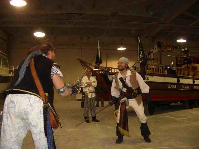 20070127 - 06 Seattle Potluck & Factory Party - Pirates fighting AARRRGGGHHH