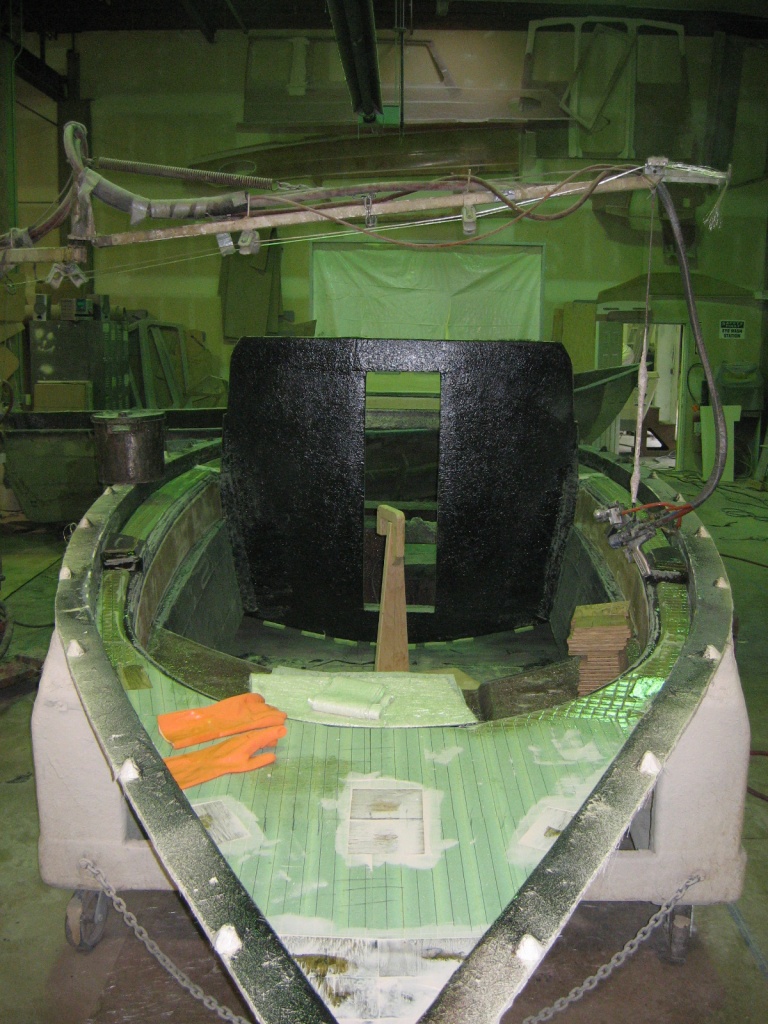 22\' Cruiser deck with coring prior to final lamination