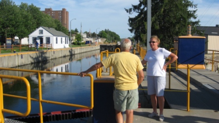 35.) 5 hour delay at Oswego lock.