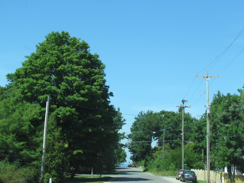 A side street leading to Lake Michigan