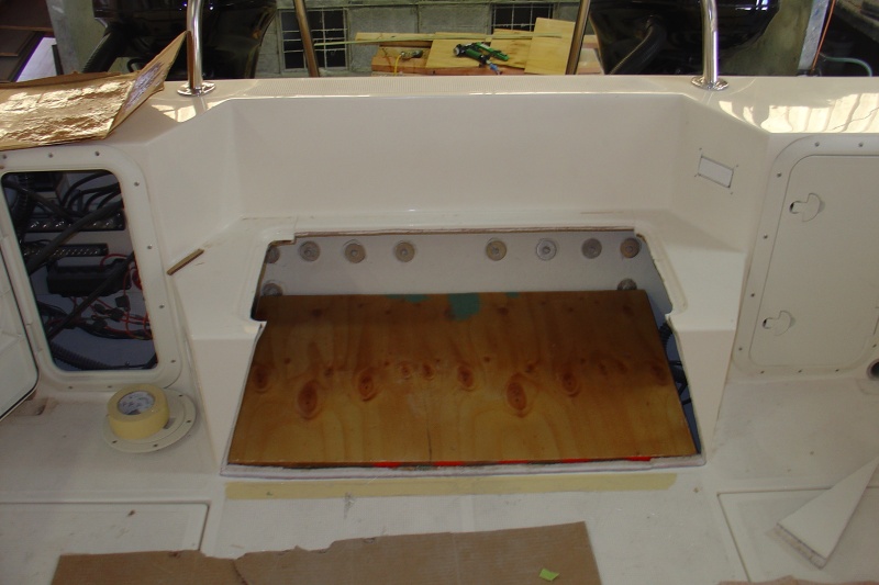 Add plywood after resin coating