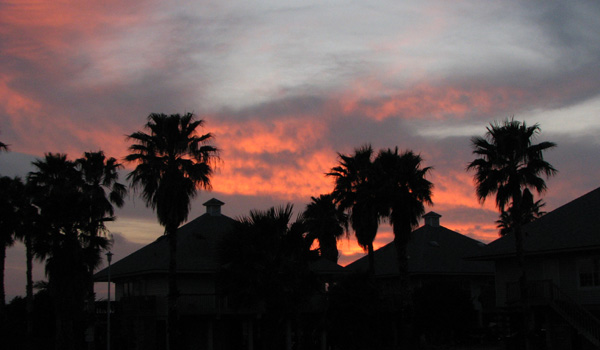 After sunset, the boat is washed down, end of the day