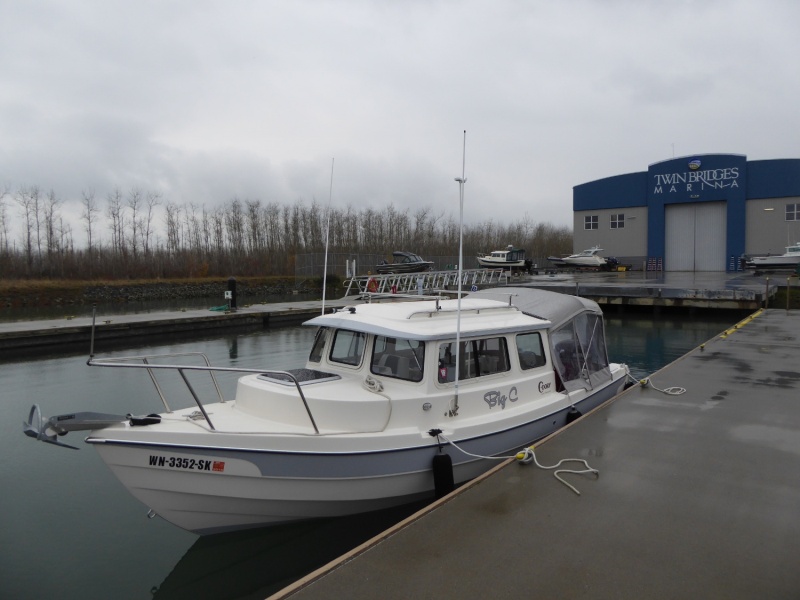 After working on the Wallas installation for 4 hours on the workstand, I decided to launch and finish the project on the water in Anacortes. Who's that in the background?