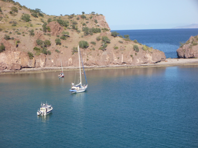 Agua Verde, Baja California Sur. It is mostly cruising sailboats moving south on this trip.