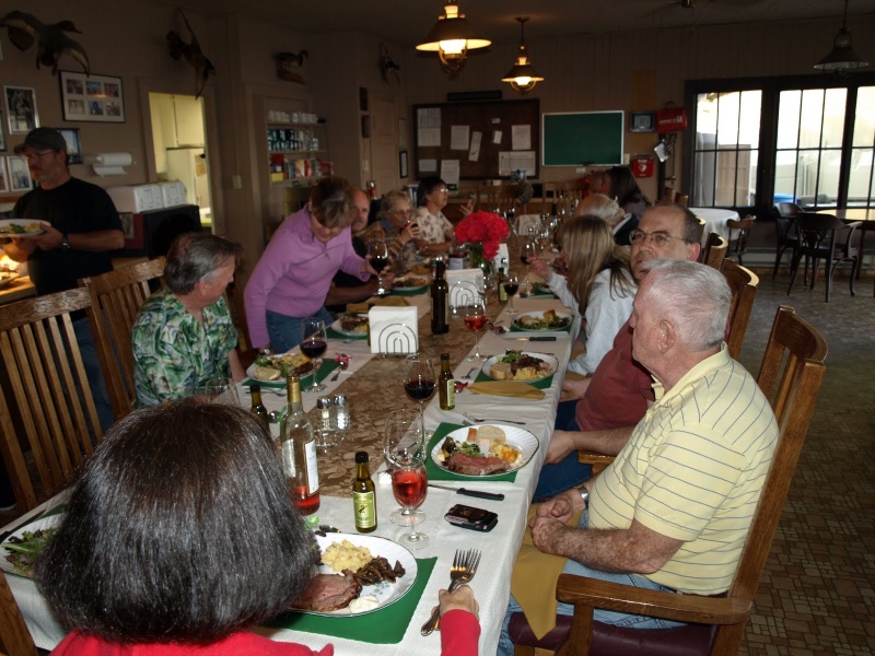 Another view of the great spread put on by John and Robin (Dinner Belle II) at the Duck Club.