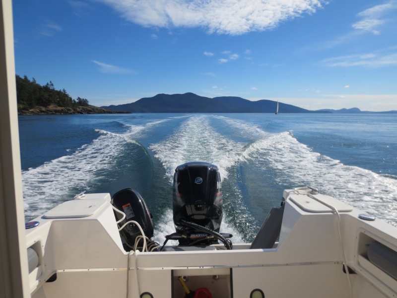 Approaching Obstruction Pass Sunday Morning Oct 2.