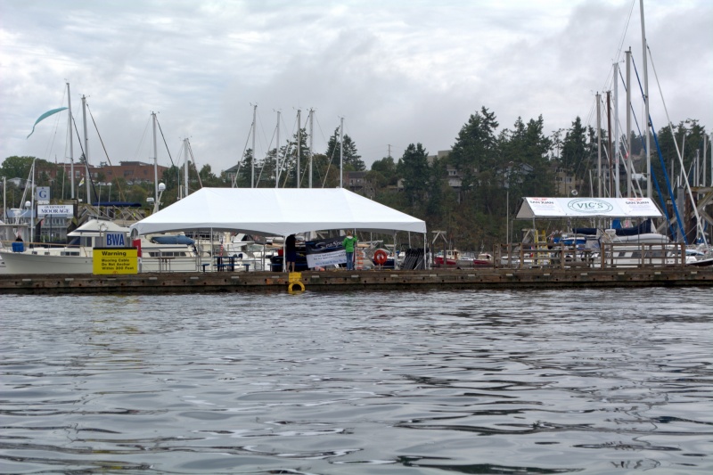 At Friday Harbor the NMI crew was setting up for the SeaSport rendezvous.