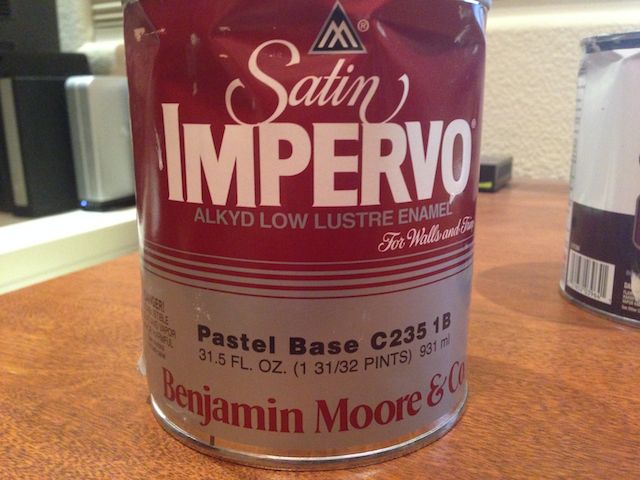 Benjamin Moore oil based paint purchased from Reno Paint Mart.