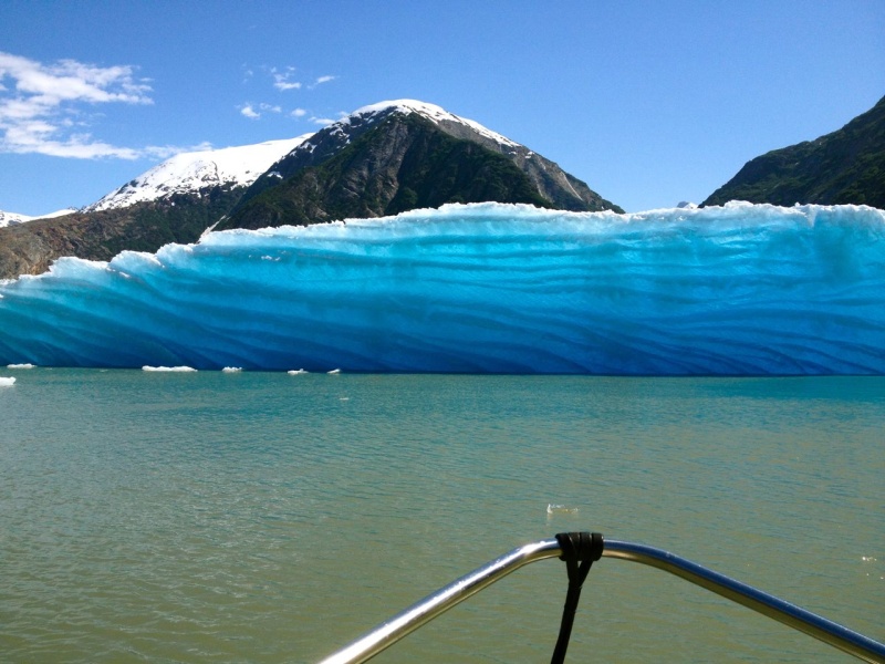 Big WALL of a gorgeous blue iceberg!