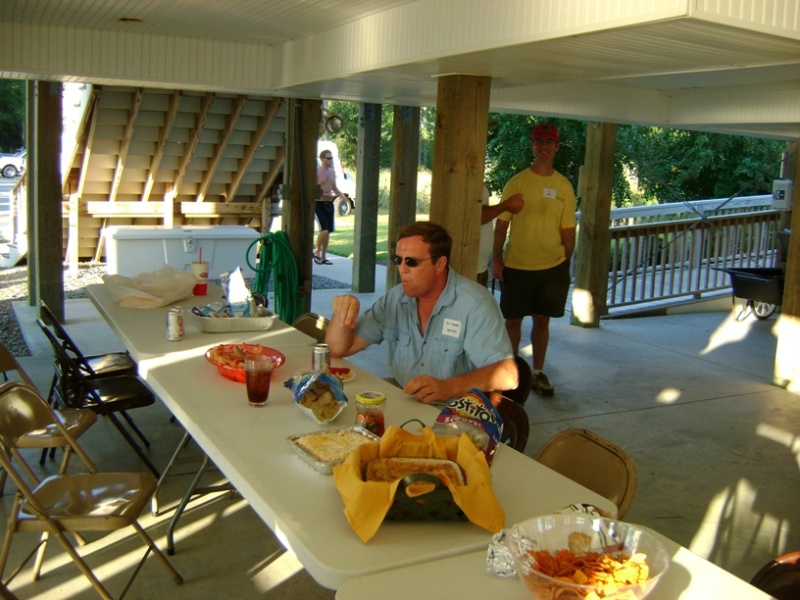 Bill enjoying the shrimp