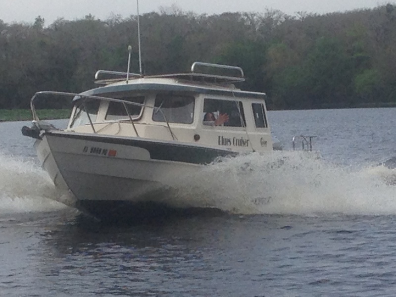Blues Cruiser cruisin\' the River with guests aboard.