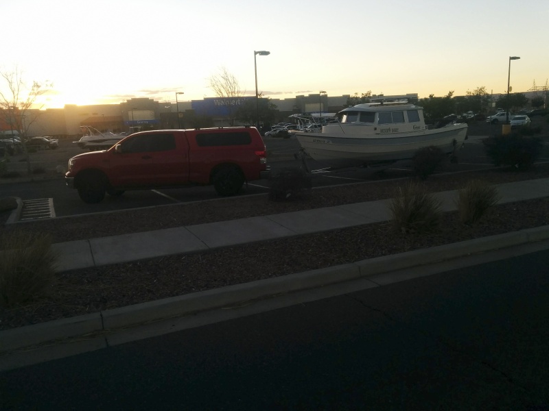 Boaterhomed in the WalMart Parking lot.