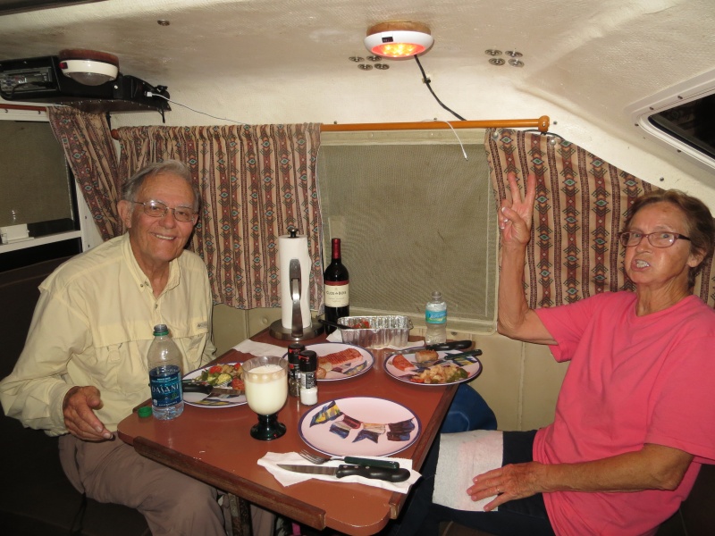 Bob, Marie and Angel came over for dinner. So much for our night vision, lol